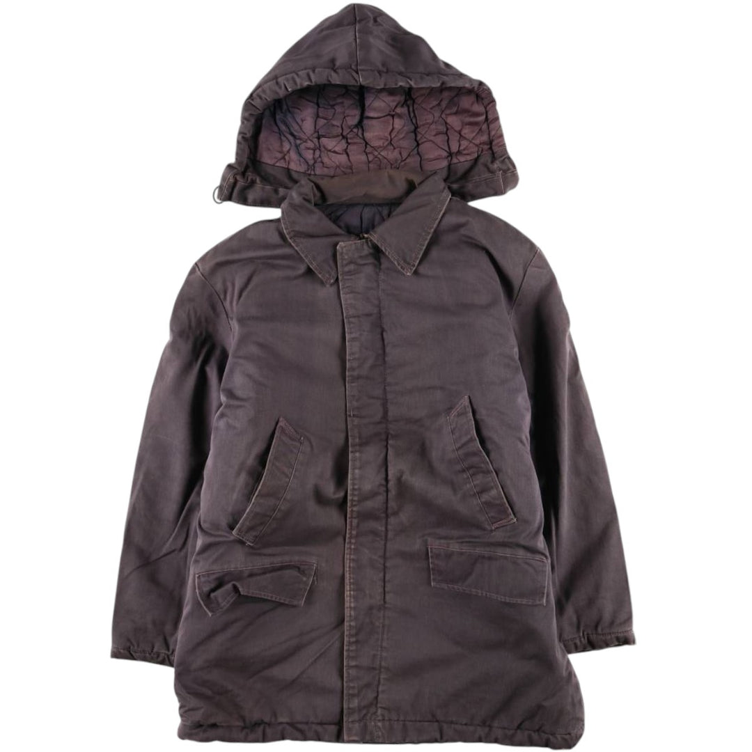 Vintage B-34 Hooded Military Flight Jacket, Men's Size L unclear Charcoal Vintage Second Hand