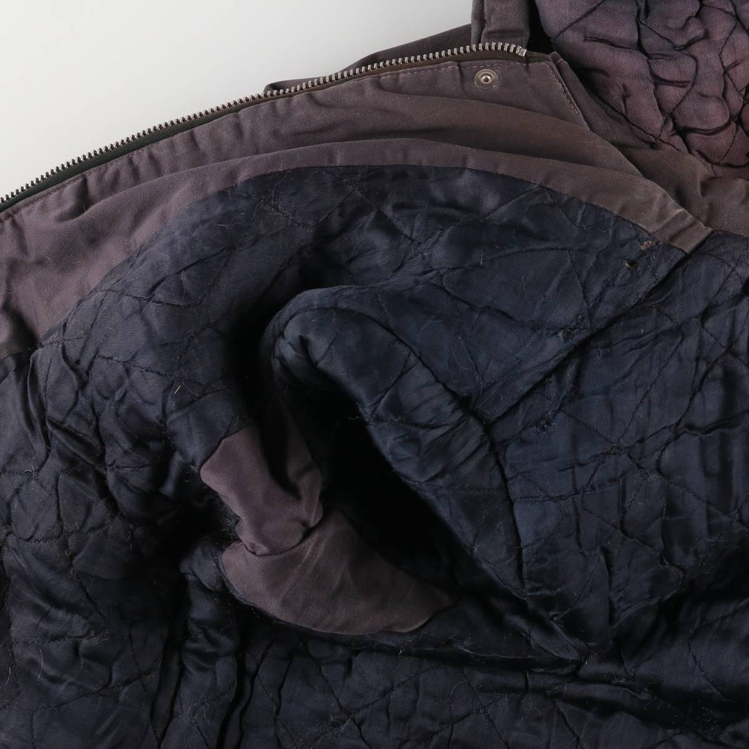 Vintage B-34 Hooded Military Flight Jacket, Men's Size L unclear Charcoal Vintage Second Hand