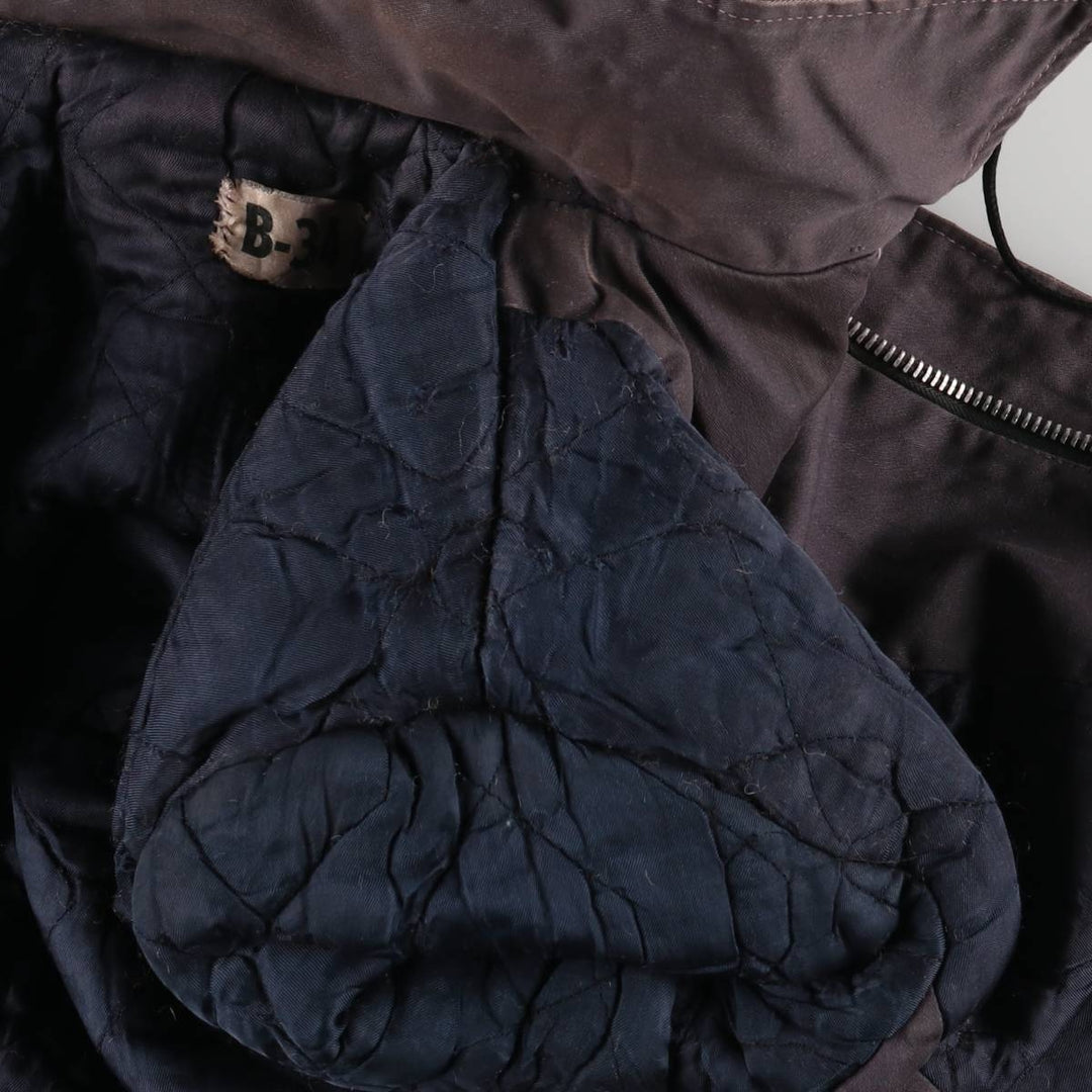 Vintage B-34 Hooded Military Flight Jacket, Men's Size L unclear Charcoal Vintage Second Hand