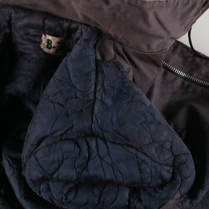 Vintage B-34 Hooded Military Flight Jacket, Men's Size L unclear Charcoal Vintage Second Hand