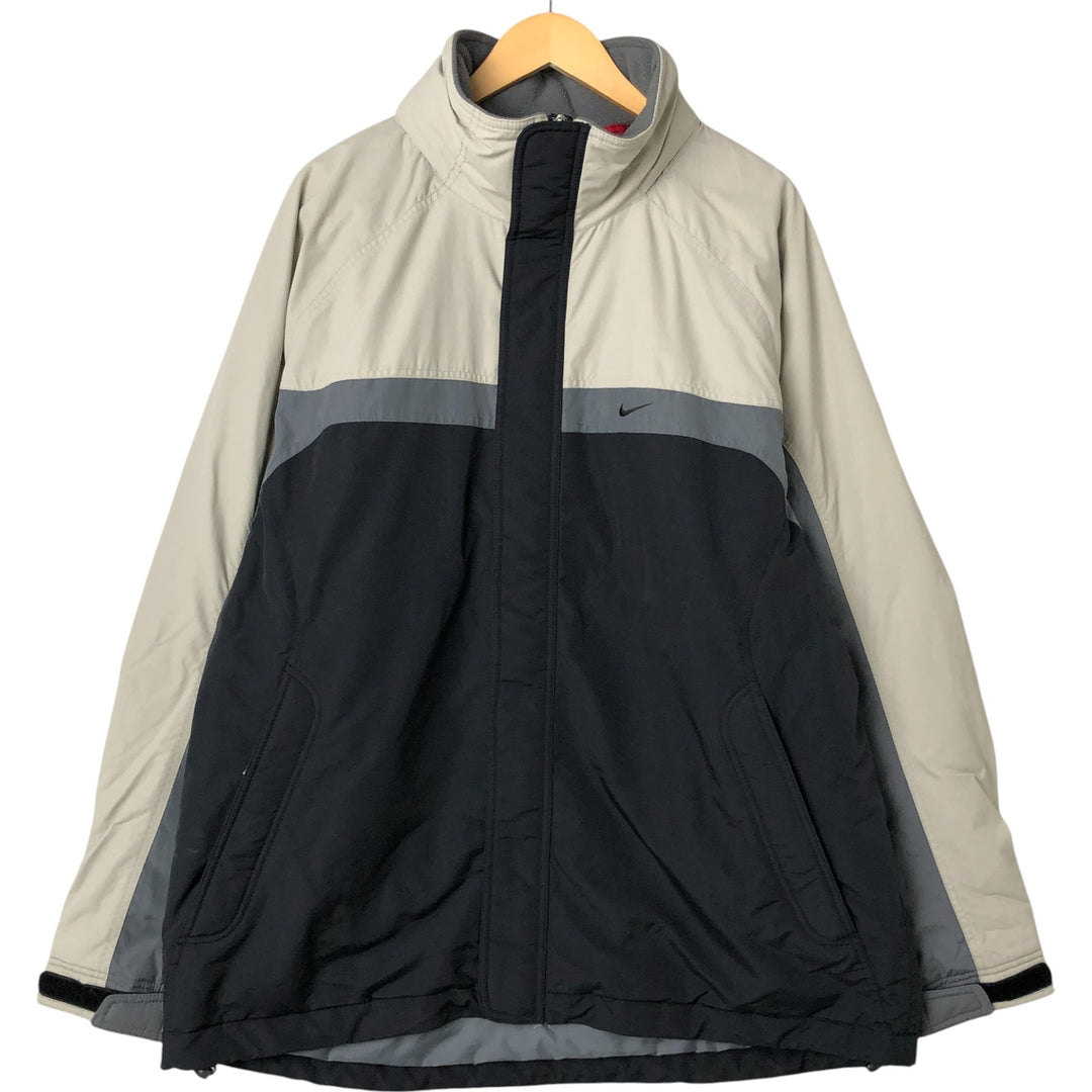 00'S Nike padded puffer jacket, men's XL size Nylon black type Vintage Second Hand