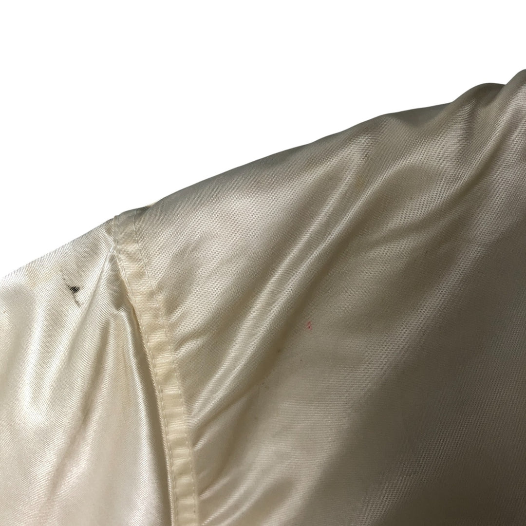 San Francisco 49ers Starter Padded Nylon Varsity Jacket, Men's Size Medium Nylon ivory Vintage Second Hand