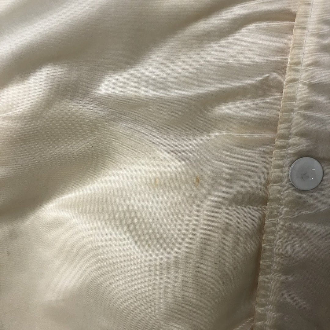 San Francisco 49ers Starter Padded Nylon Varsity Jacket, Men's Size Medium Nylon ivory Vintage Second Hand