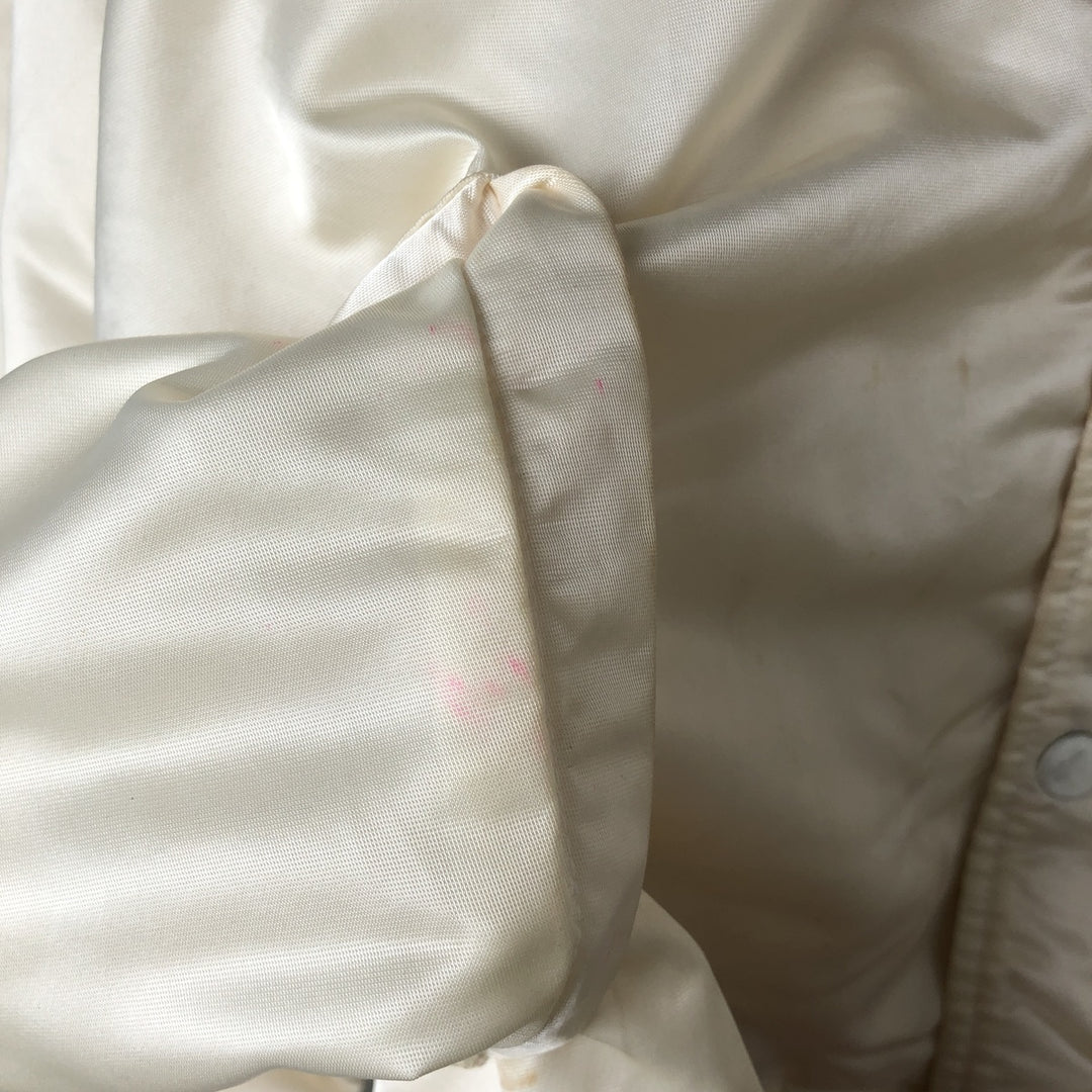 San Francisco 49ers Starter Padded Nylon Varsity Jacket, Men's Size Medium Nylon ivory Vintage Second Hand