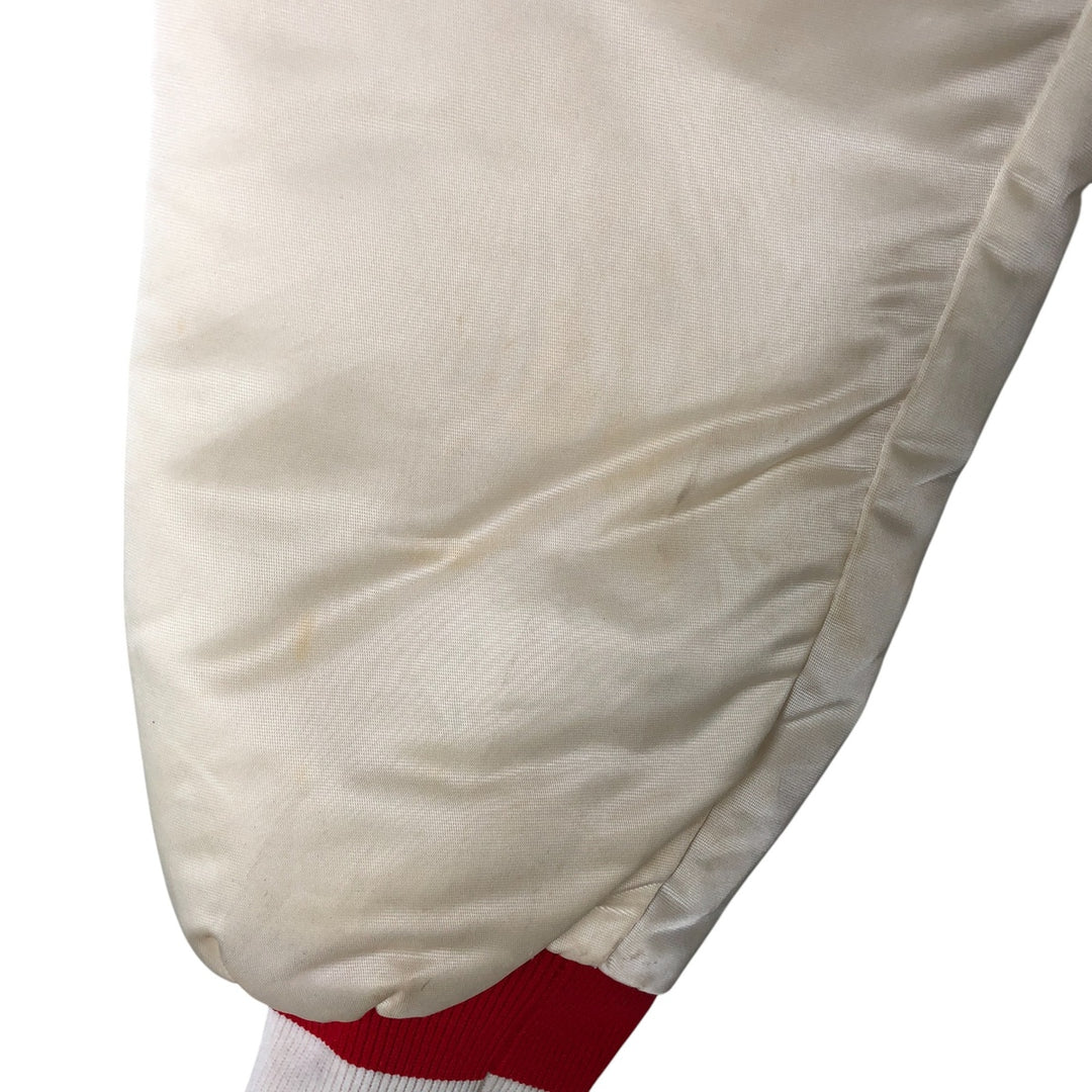 San Francisco 49ers Starter Padded Nylon Varsity Jacket, Men's Size Medium Nylon ivory Vintage Second Hand