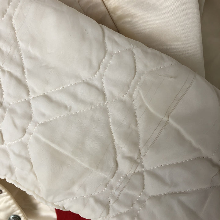 San Francisco 49ers Starter Padded Nylon Varsity Jacket, Men's Size Medium Nylon ivory Vintage Second Hand