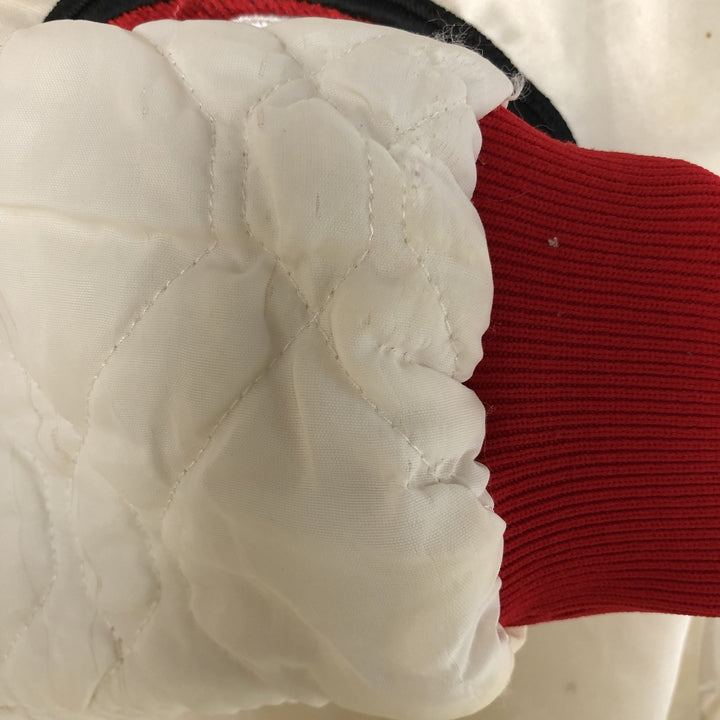 San Francisco 49ers Starter Padded Nylon Varsity Jacket, Men's Size Medium Nylon ivory Vintage Second Hand