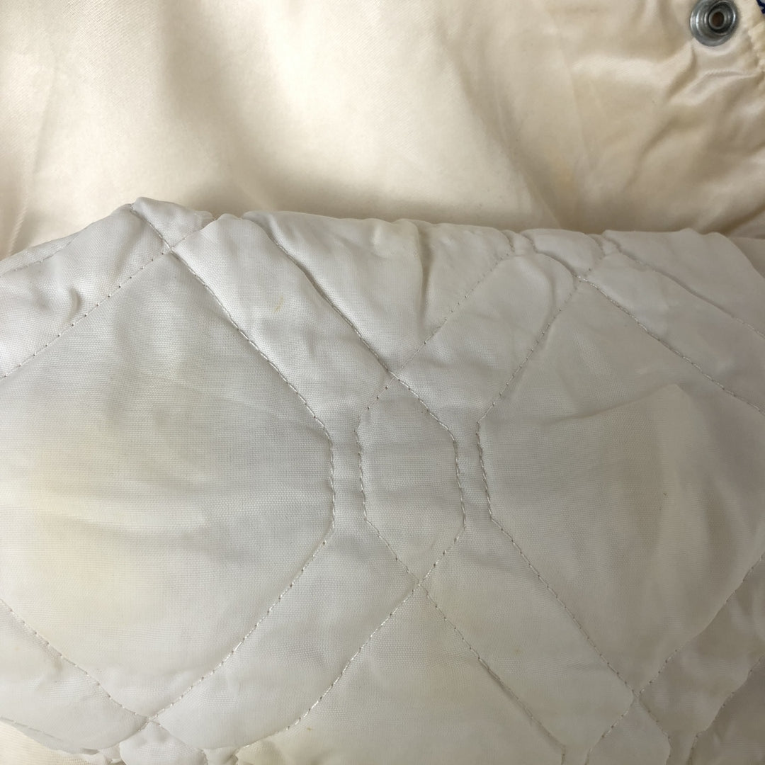 San Francisco 49ers Starter Padded Nylon Varsity Jacket, Men's Size Medium Nylon ivory Vintage Second Hand