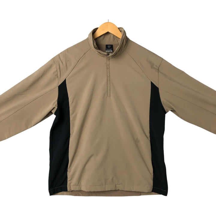2000'S Nike Storm-Fit Half-Zip Pullover Windbreaker, Men's XL polyester Beige type Vintage Second Hand