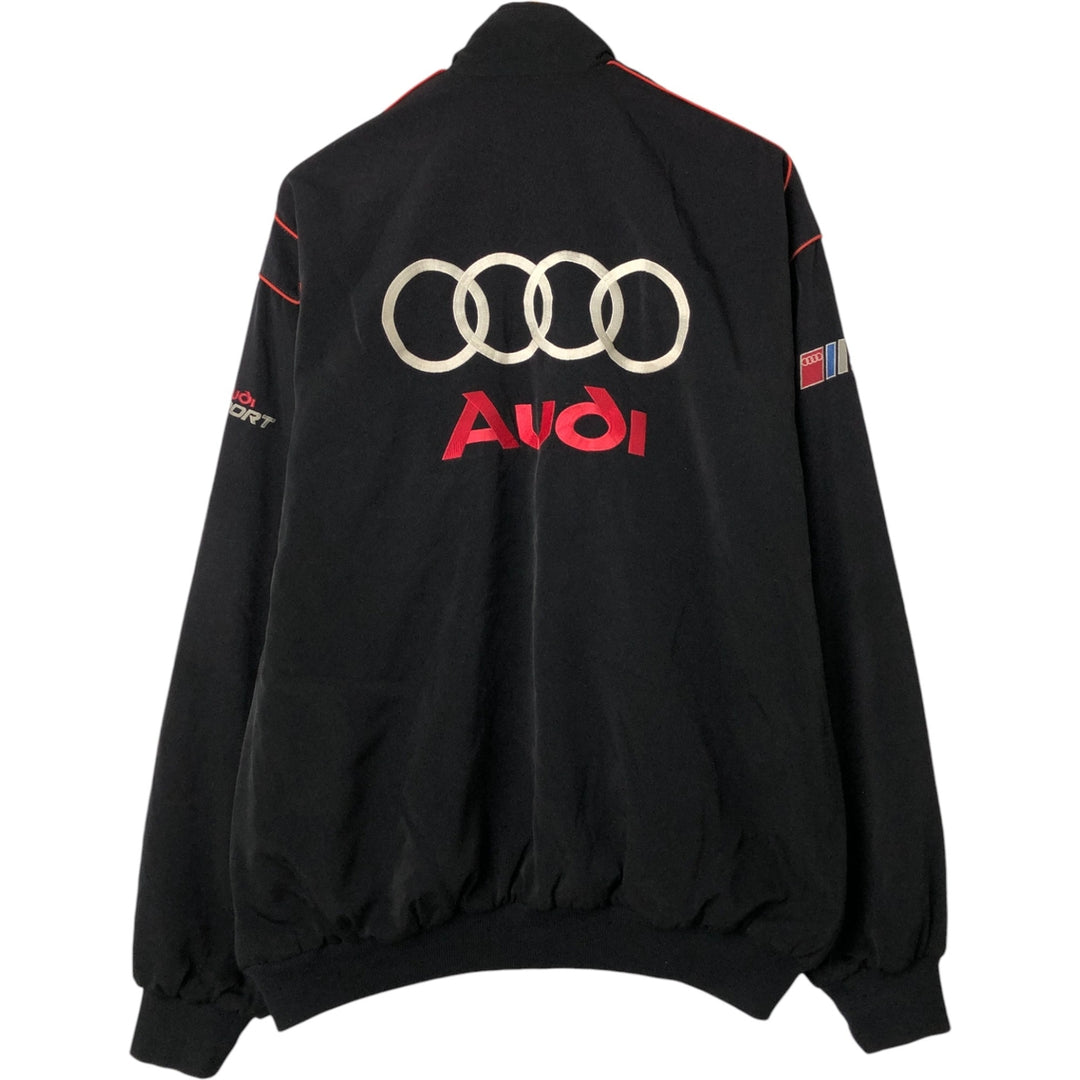 Audi Men's Oversized Padded Racing Jacket (Equivalent to XXXL) unclear black type Vintage Second Hand