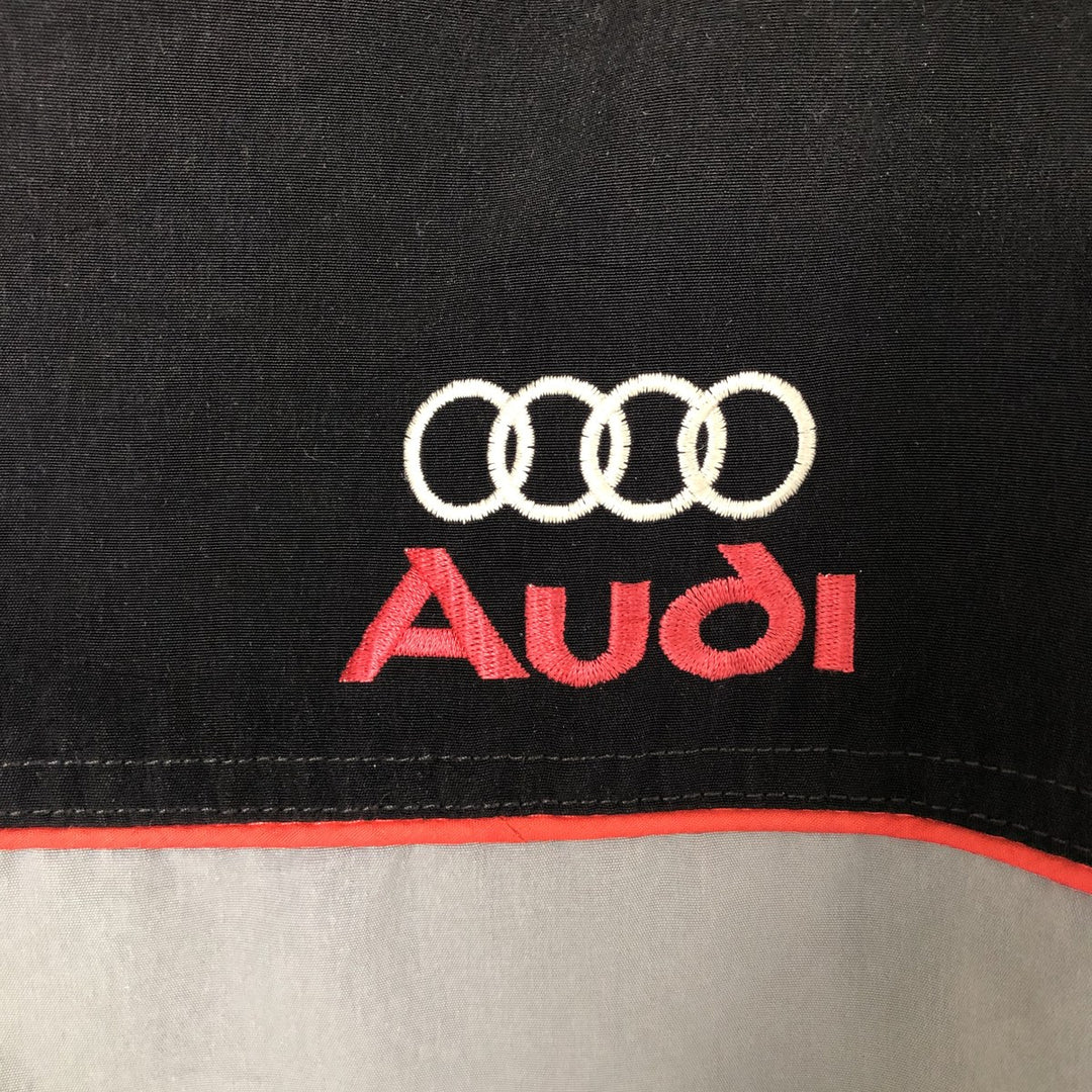 Audi Men's Oversized Padded Racing Jacket (Equivalent to XXXL) unclear black type Vintage Second Hand