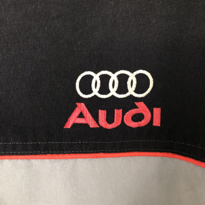 Audi Men's Oversized Padded Racing Jacket (Equivalent to XXXL) unclear black type Vintage Second Hand