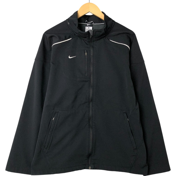 Nike windbreaker, men's size L polyester black type Vintage Second Hand