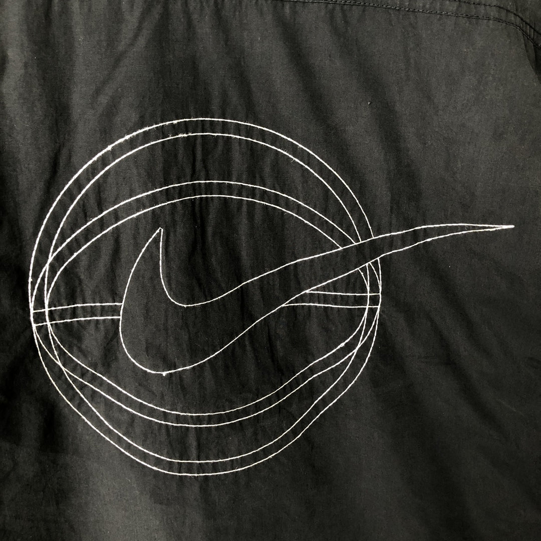 90'S Nike Back Logo Padded Hoodie/Puffer Jacket, Men's Size L, Vintage cotton black type Vintage Second Hand