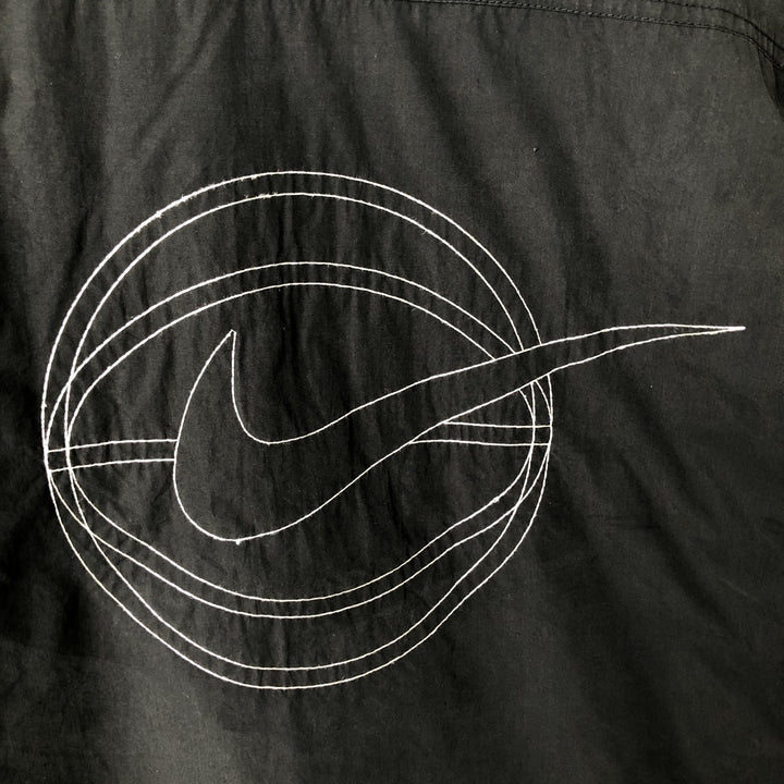 90'S Nike Back Logo Padded Hoodie/Puffer Jacket, Men's Size L, Vintage cotton black type Vintage Second Hand