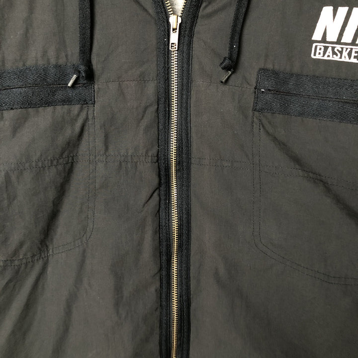 90'S Nike Back Logo Padded Hoodie/Puffer Jacket, Men's Size L, Vintage cotton black type Vintage Second Hand