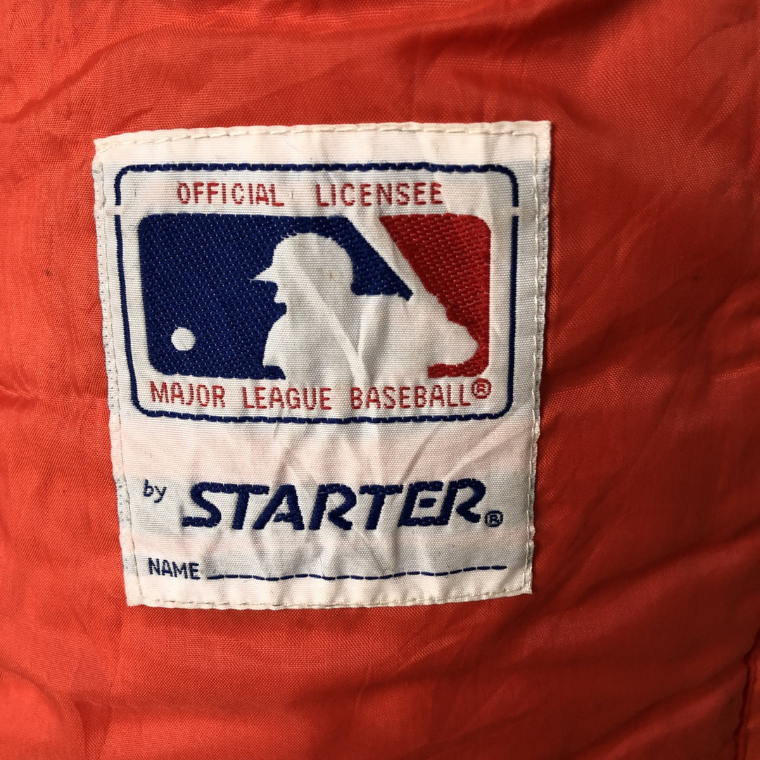 90'S Starter MLB San Francisco Giants Men's Padded Puffer Jacket, Size L, Vintage polyester black type Vintage Second Hand