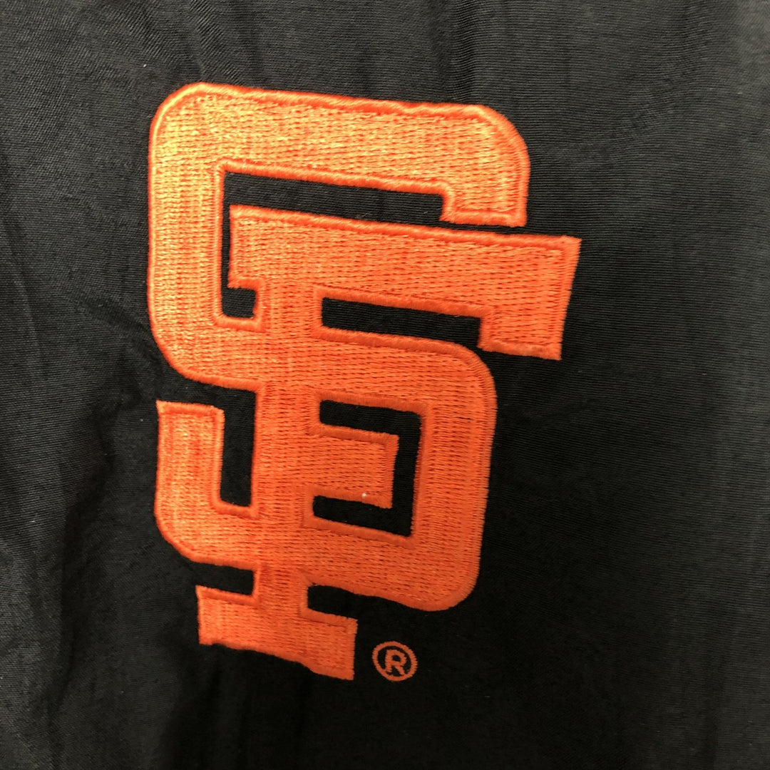 90'S Starter MLB San Francisco Giants Men's Padded Puffer Jacket, Size L, Vintage polyester black type Vintage Second Hand