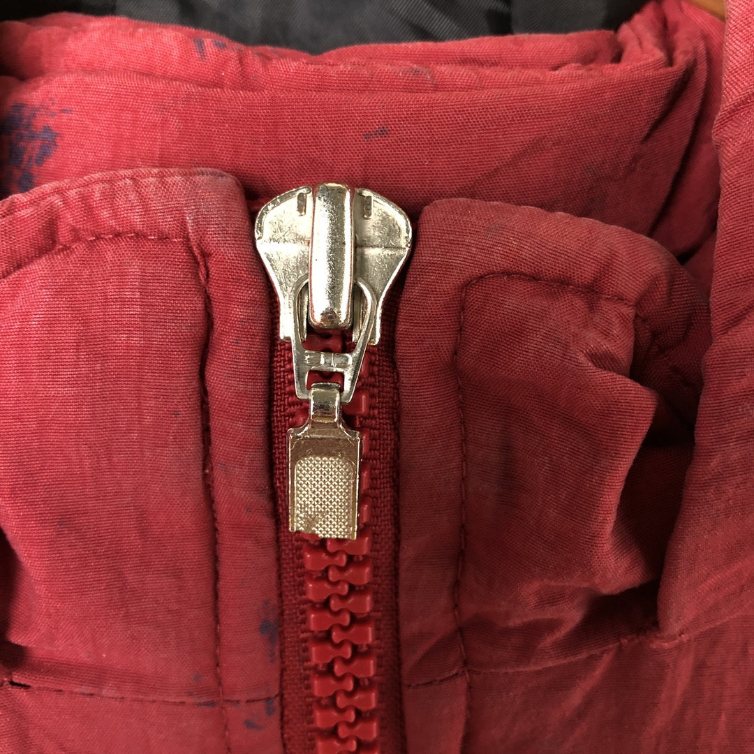 90'S Starter NFL Padded Puffer Jacket Anorak Parka, Men's XL Nylon burgundy type Vintage Second Hand