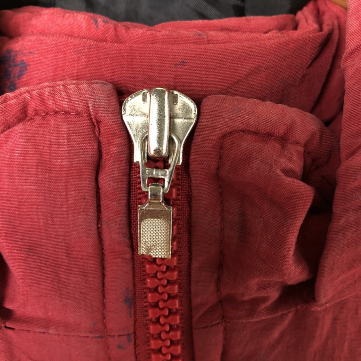 90'S Starter NFL Padded Puffer Jacket Anorak Parka, Men's XL Nylon burgundy type Vintage Second Hand