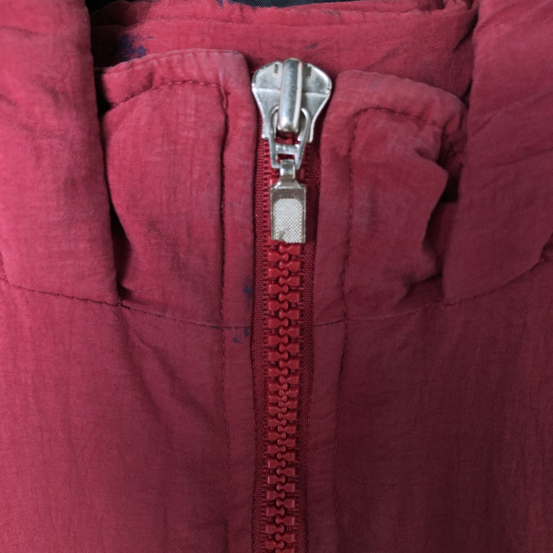 90'S Starter NFL Padded Puffer Jacket Anorak Parka, Men's XL Nylon burgundy type Vintage Second Hand