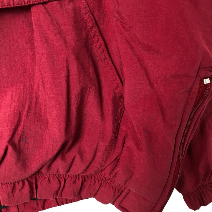 90'S Starter NFL Padded Puffer Jacket Anorak Parka, Men's XL Nylon burgundy type Vintage Second Hand