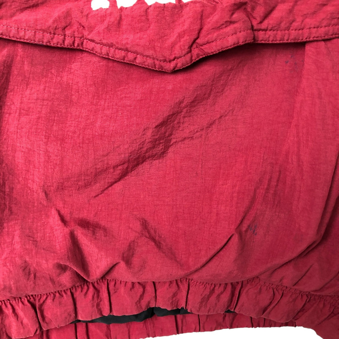 90'S Starter NFL Padded Puffer Jacket Anorak Parka, Men's XL Nylon burgundy type Vintage Second Hand