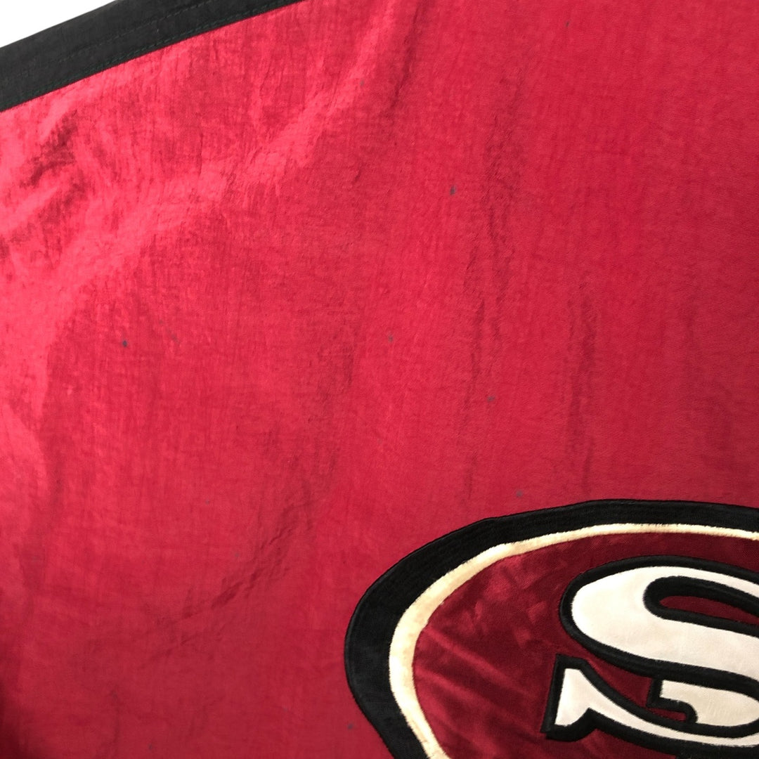 90'S Starter NFL Padded Puffer Jacket Anorak Parka, Men's XL Nylon burgundy type Vintage Second Hand