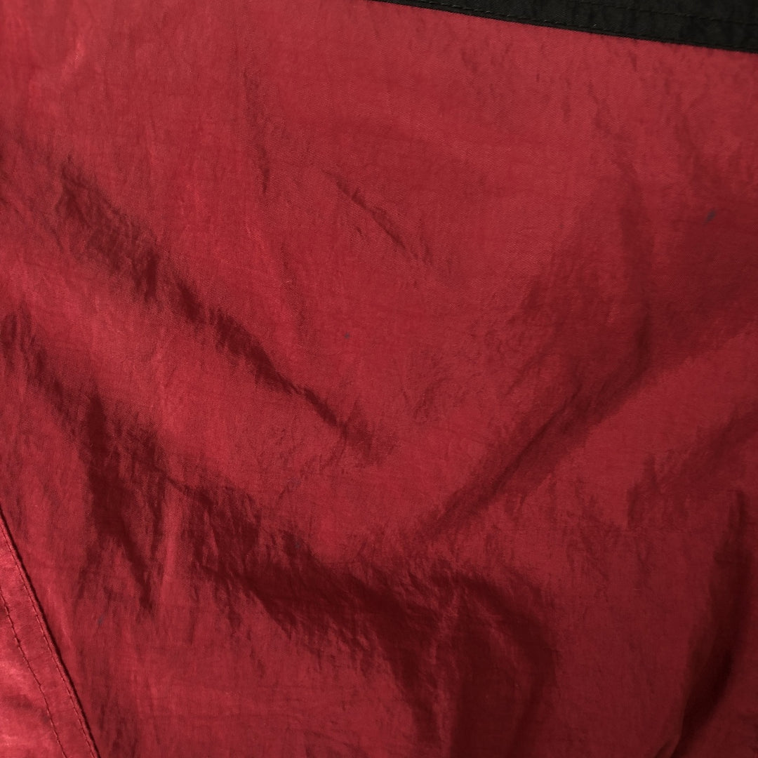 90'S Starter NFL Padded Puffer Jacket Anorak Parka, Men's XL Nylon burgundy type Vintage Second Hand