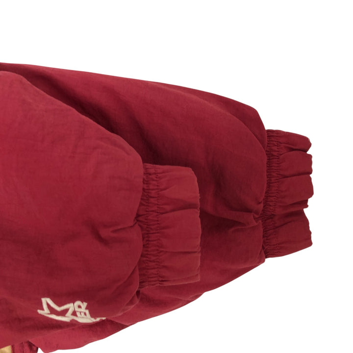 90'S Starter NFL Padded Puffer Jacket Anorak Parka, Men's XL Nylon burgundy type Vintage Second Hand