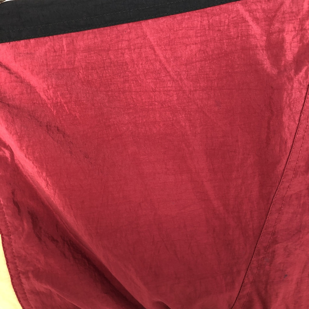 90'S Starter NFL Padded Puffer Jacket Anorak Parka, Men's XL Nylon burgundy type Vintage Second Hand