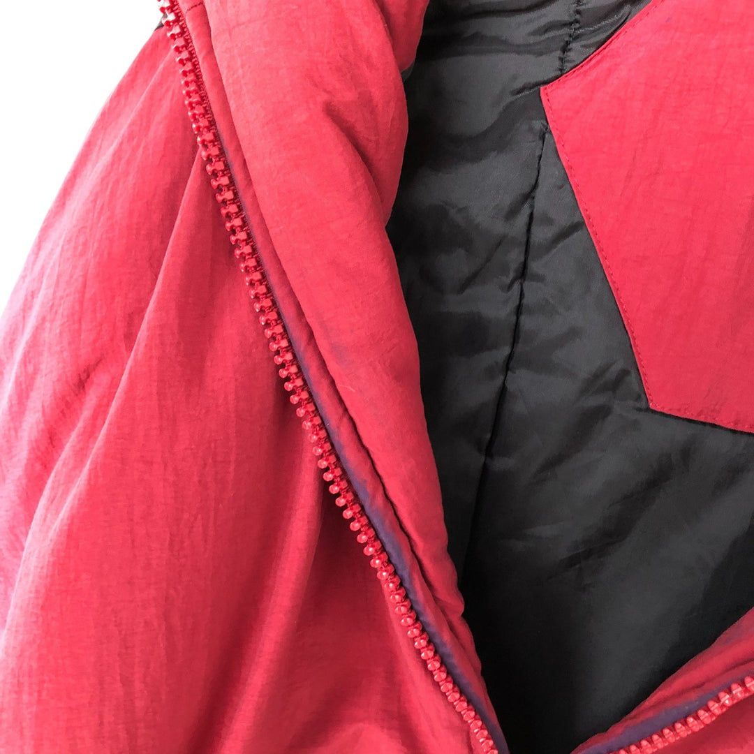 90'S Starter NFL Padded Puffer Jacket Anorak Parka, Men's XL Nylon burgundy type Vintage Second Hand