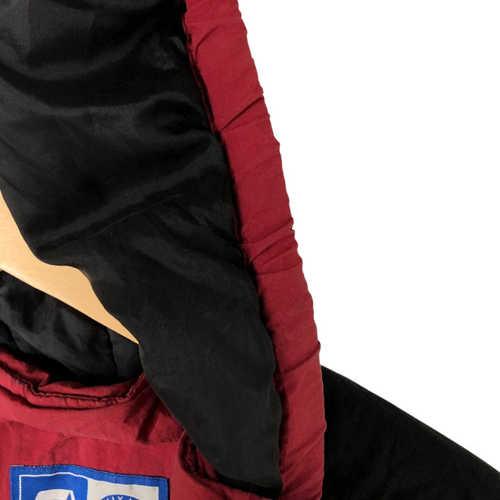 90'S Starter NFL Padded Puffer Jacket Anorak Parka, Men's XL Nylon burgundy type Vintage Second Hand