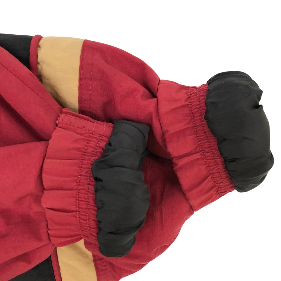 90'S Starter NFL Padded Puffer Jacket Anorak Parka, Men's XL Nylon burgundy type Vintage Second Hand