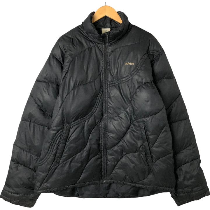 2000'S Adidas padded puffer jacket, men's size L polyester black type Vintage Second Hand