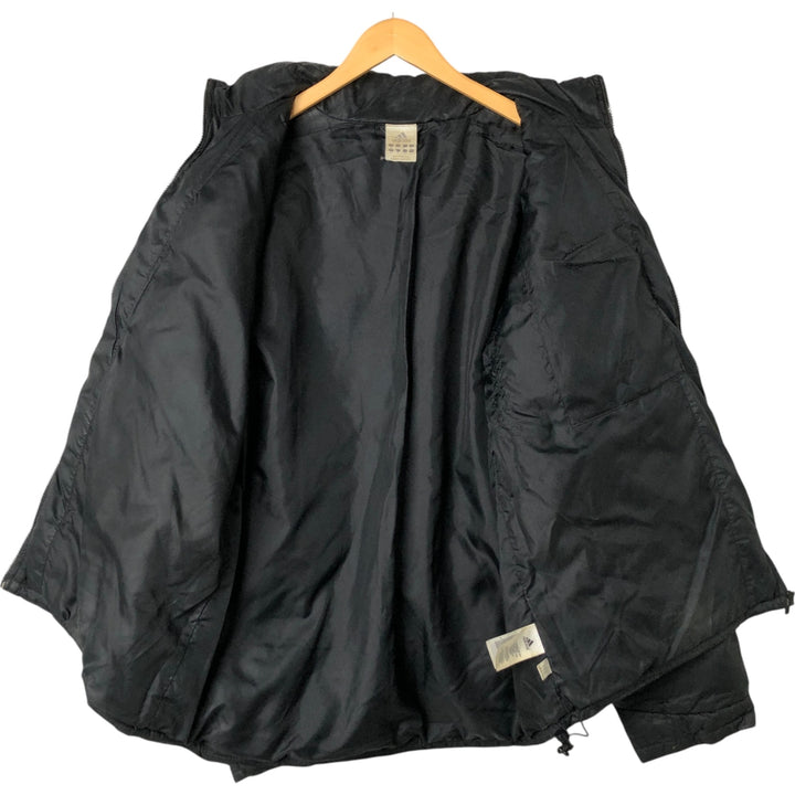 2000'S Adidas padded puffer jacket, men's size L polyester black type Vintage Second Hand