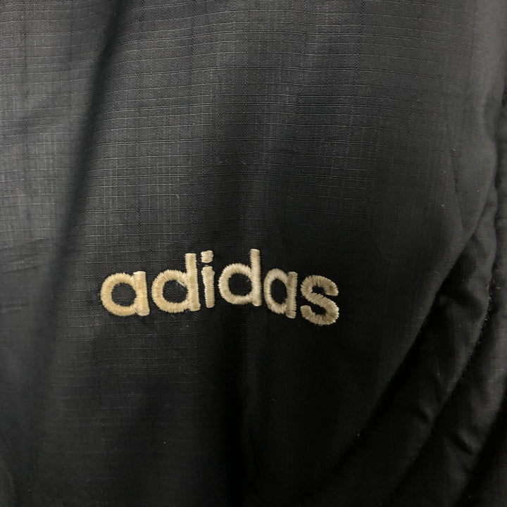 2000'S Adidas padded puffer jacket, men's size L polyester black type Vintage Second Hand