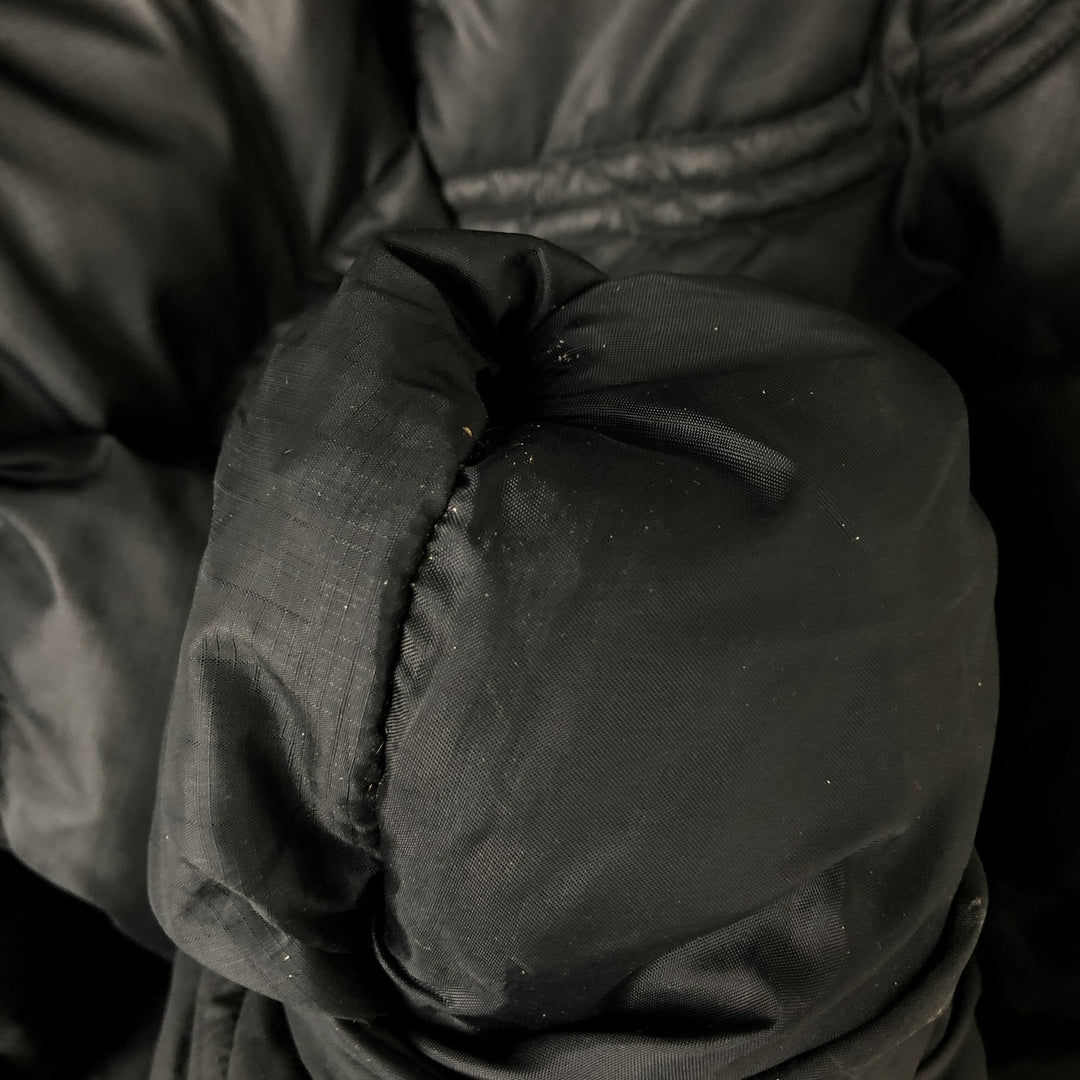 2000'S Adidas padded puffer jacket, men's size L polyester black type Vintage Second Hand