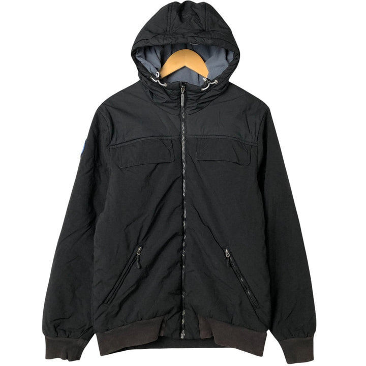 adidas Originals Originals Padded Hoodie Puffer Jacket, Men's Size Medium polyester black type Vintage Second Hand