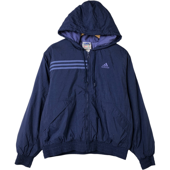 90'S Adidas Padded Parka Puffer Jacket Men's Size L Vintage Nylon navy blue type Vintage Second Hand