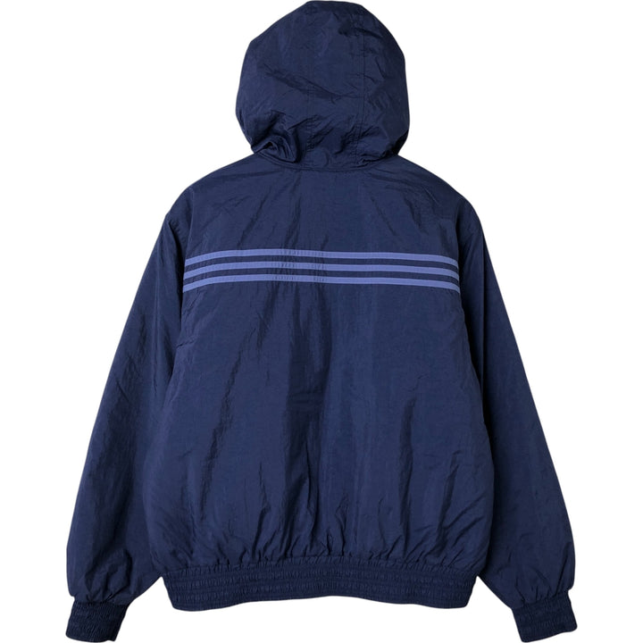 90'S Adidas Padded Parka Puffer Jacket Men's Size L Vintage Nylon navy blue type Vintage Second Hand