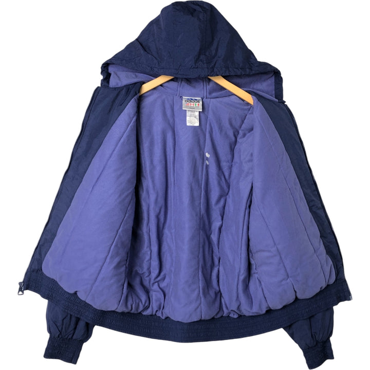 90'S Adidas Padded Parka Puffer Jacket Men's Size L Vintage Nylon navy blue type Vintage Second Hand