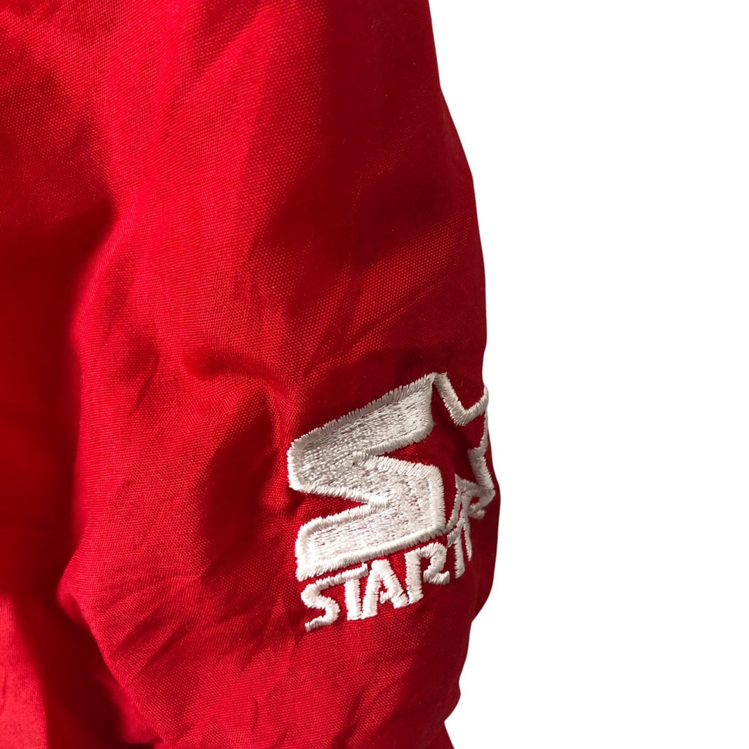 90'S Starter USA Olympic Team Padded Puffer Jacket, Men's XL, Vintage Nylon red type Vintage Second Hand