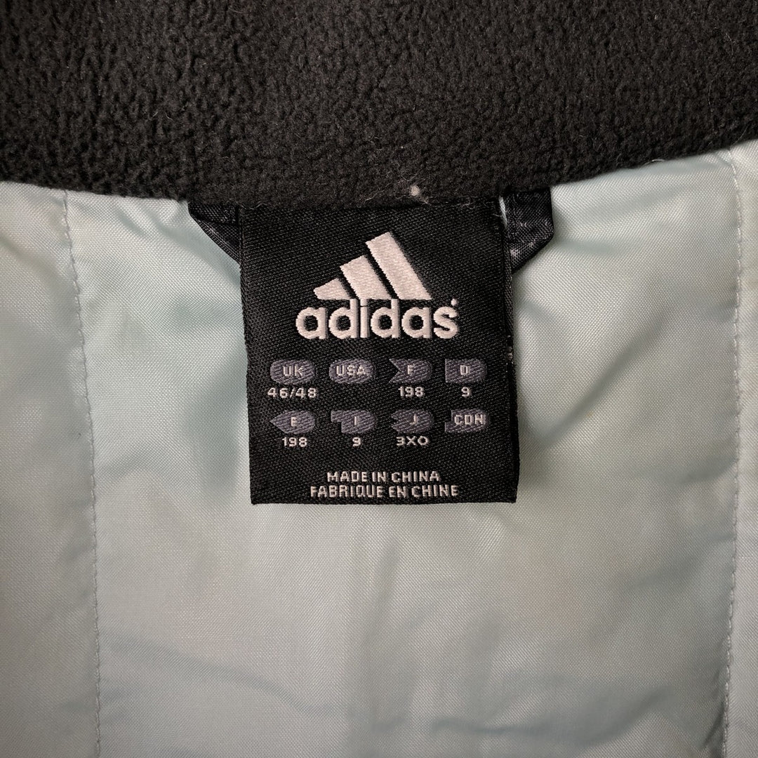 2000'S Adidas Real Madrid CF Ripstop Puffer Jacket, Men's XXL Nylon black type Vintage Second Hand
