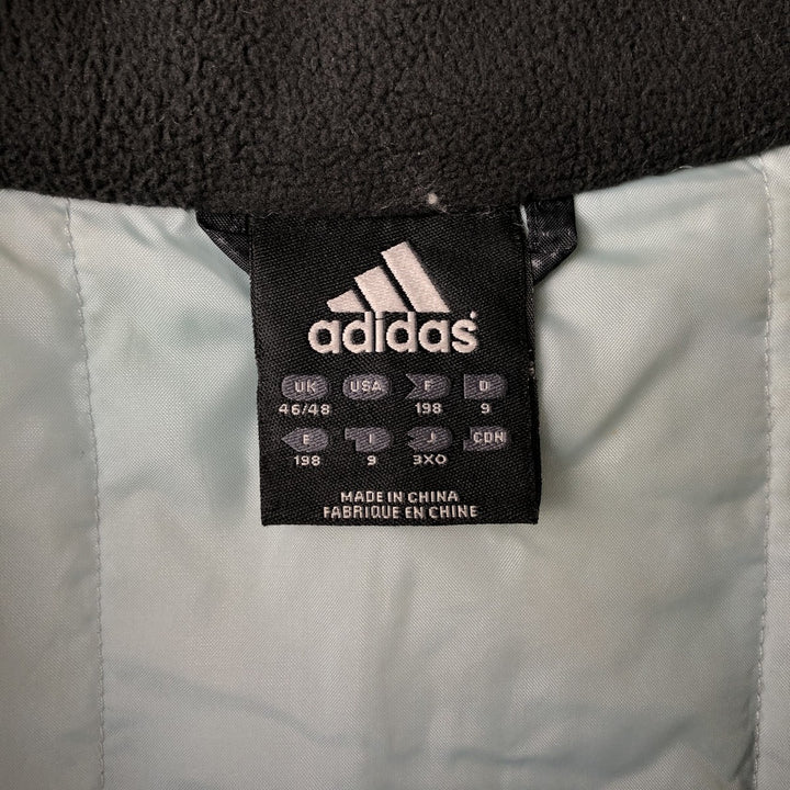 2000'S Adidas Real Madrid CF Ripstop Puffer Jacket, Men's XXL Nylon black type Vintage Second Hand