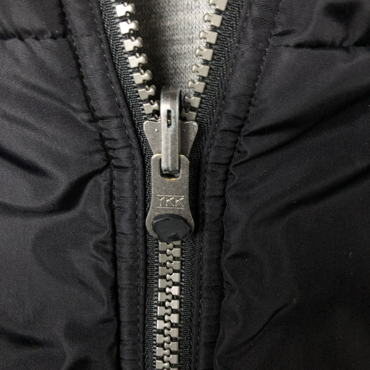 Vintage 90'S adidas reversible back logo padded hoodie/puffer jacket, size M, men's unclear black type Vintage Second Hand