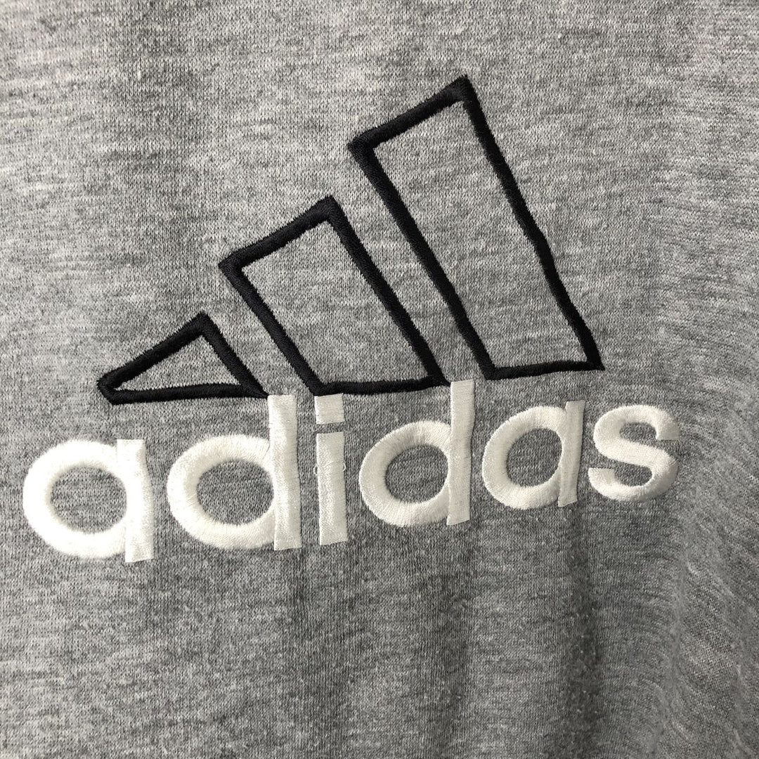 Vintage 90'S adidas reversible back logo padded hoodie/puffer jacket, size M, men's unclear black type Vintage Second Hand