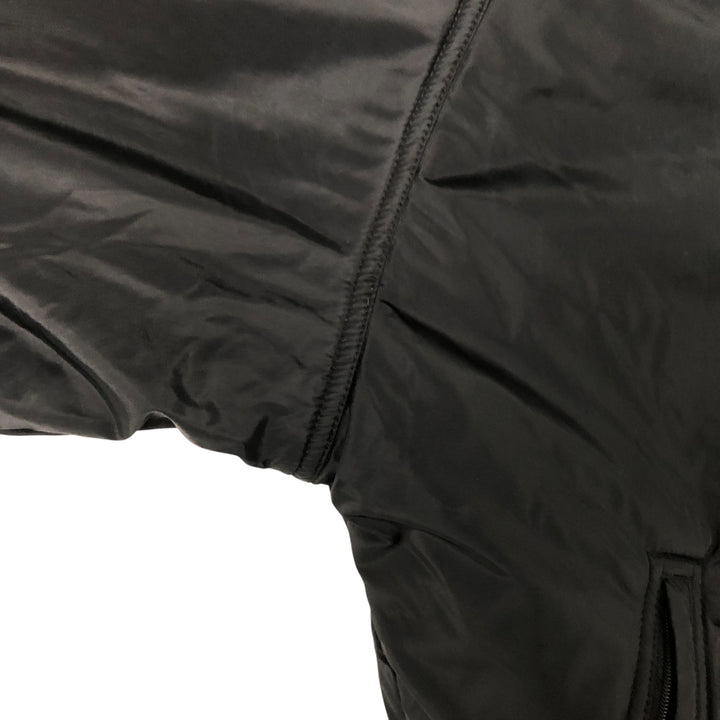 Vintage 90'S adidas reversible back logo padded hoodie/puffer jacket, size M, men's unclear black type Vintage Second Hand