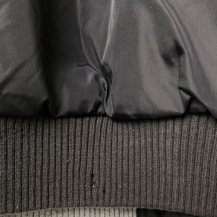 Vintage 90'S adidas reversible back logo padded hoodie/puffer jacket, size M, men's unclear black type Vintage Second Hand