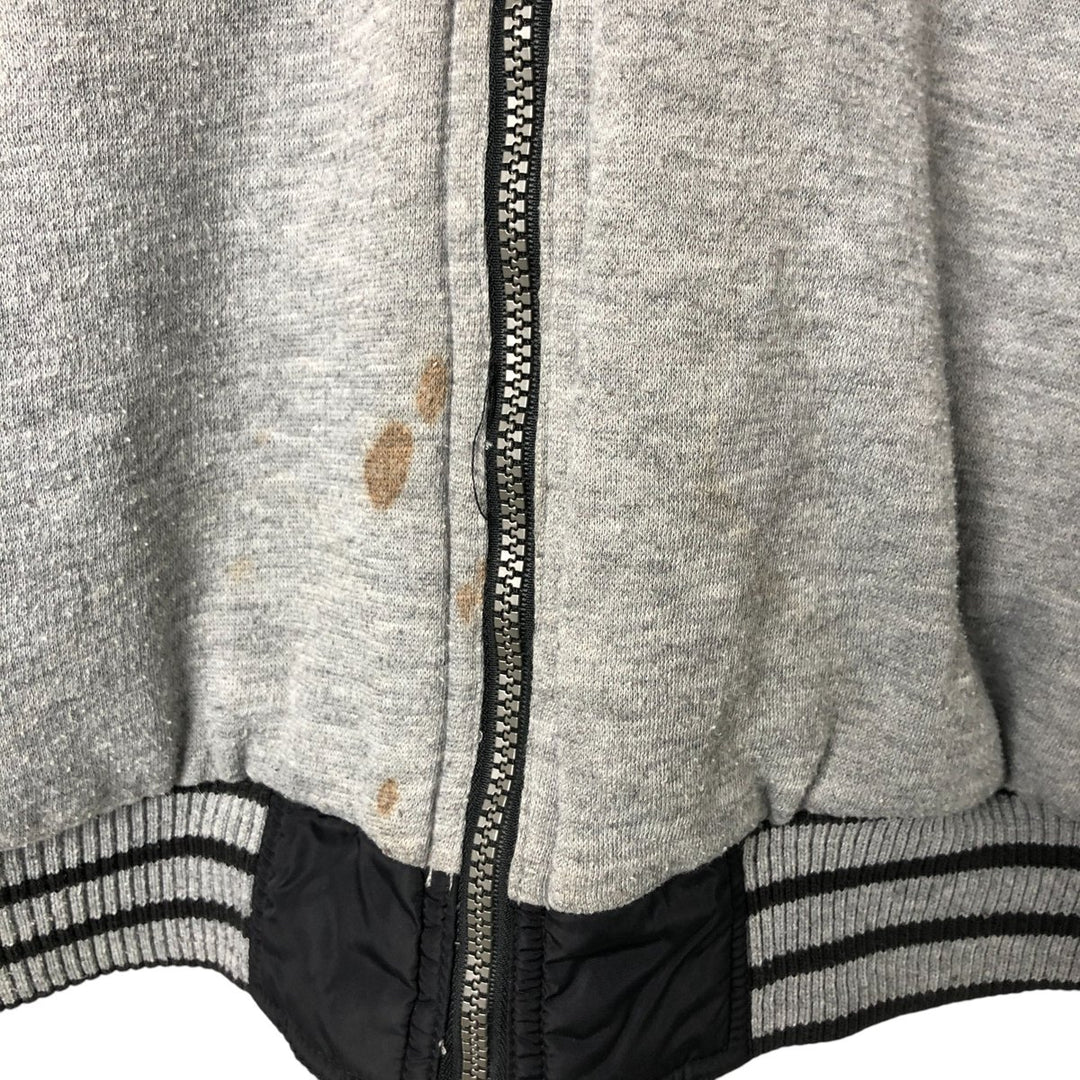 Vintage 90'S adidas reversible back logo padded hoodie/puffer jacket, size M, men's unclear black type Vintage Second Hand